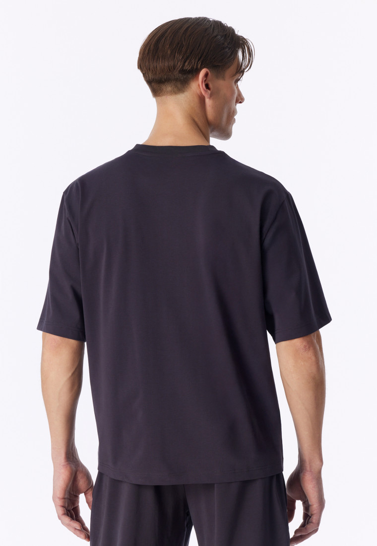 Oversized shirt met korte mouwen, grafiet - Mix+ Relax