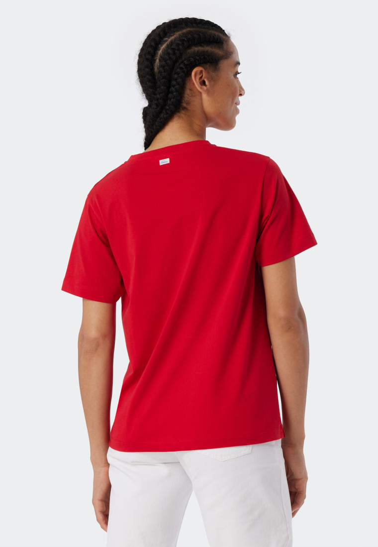 Shirt korte mouwen rood - Revival Antonia