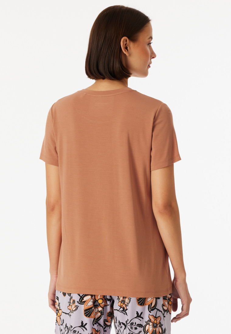 Shirt kurzarm rundhals rost - Mix+Relax