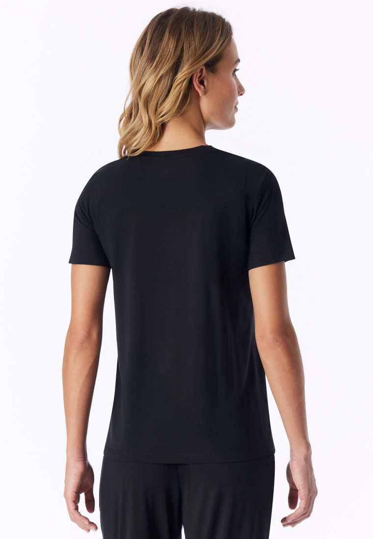 Shirt kurzarm schwarz - Mix+Relax