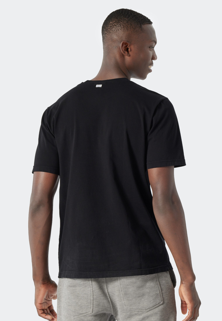 Shirt korte mouwen zwart - Revival Hannes