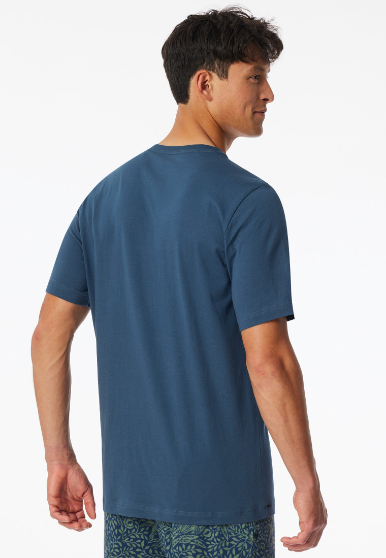 Shirt kurzarm Sweat-Qualität indigo - Mix+Relax