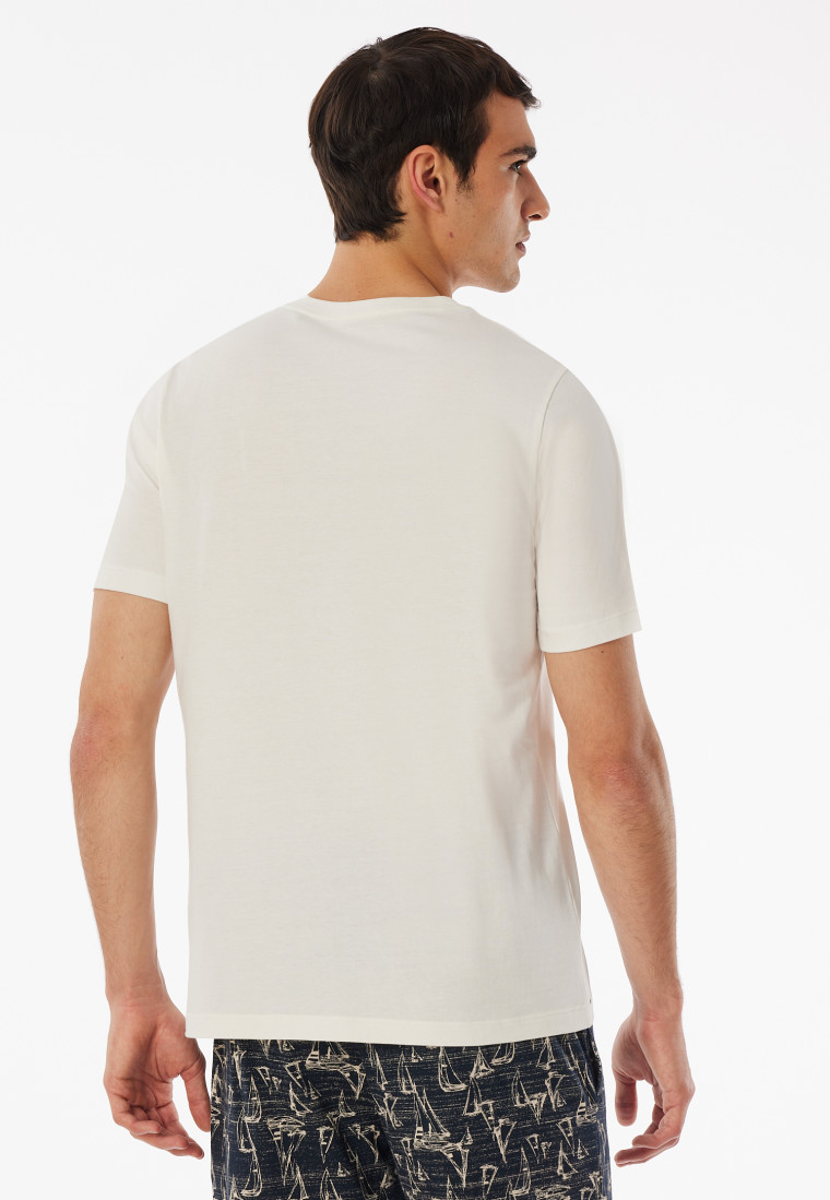 Shirt kurzarm Sweat-Qualität off-white - Mix+Relax