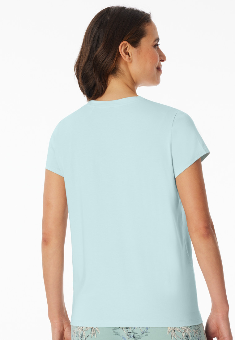 Shirt kurzarm tiefer V-Ausschnitt mint - Mix+Relax
