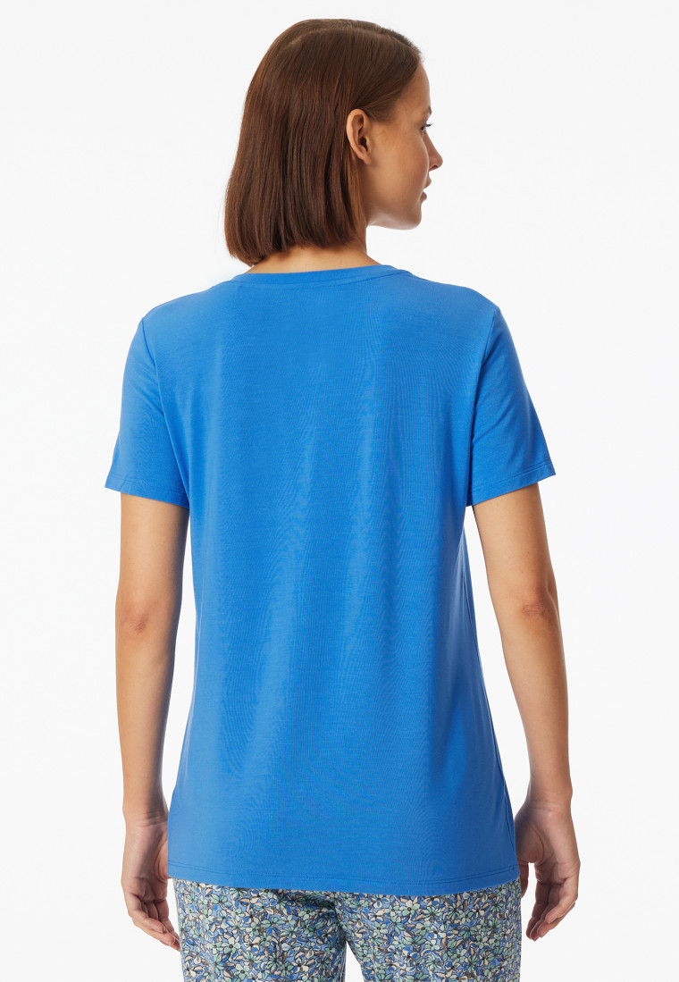 Shirt kurzarm V-Ausschnitt aquarium - Mix+Relax
