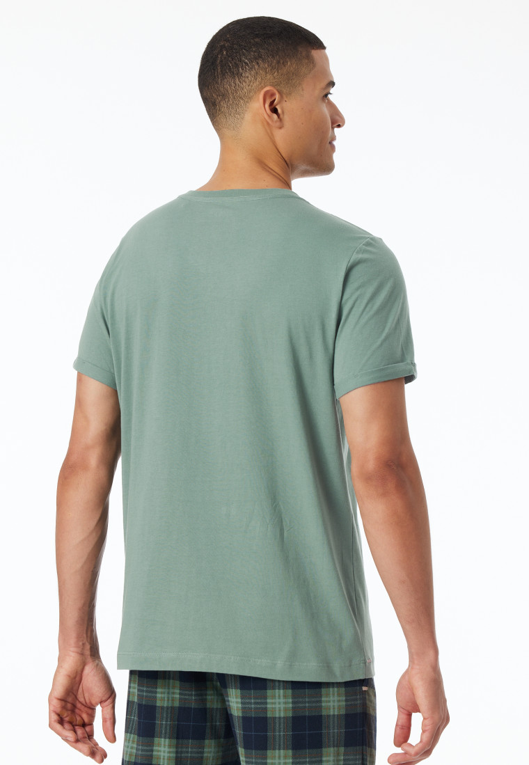 Shirt korte mouw V-hals linde - Mix+ Relax