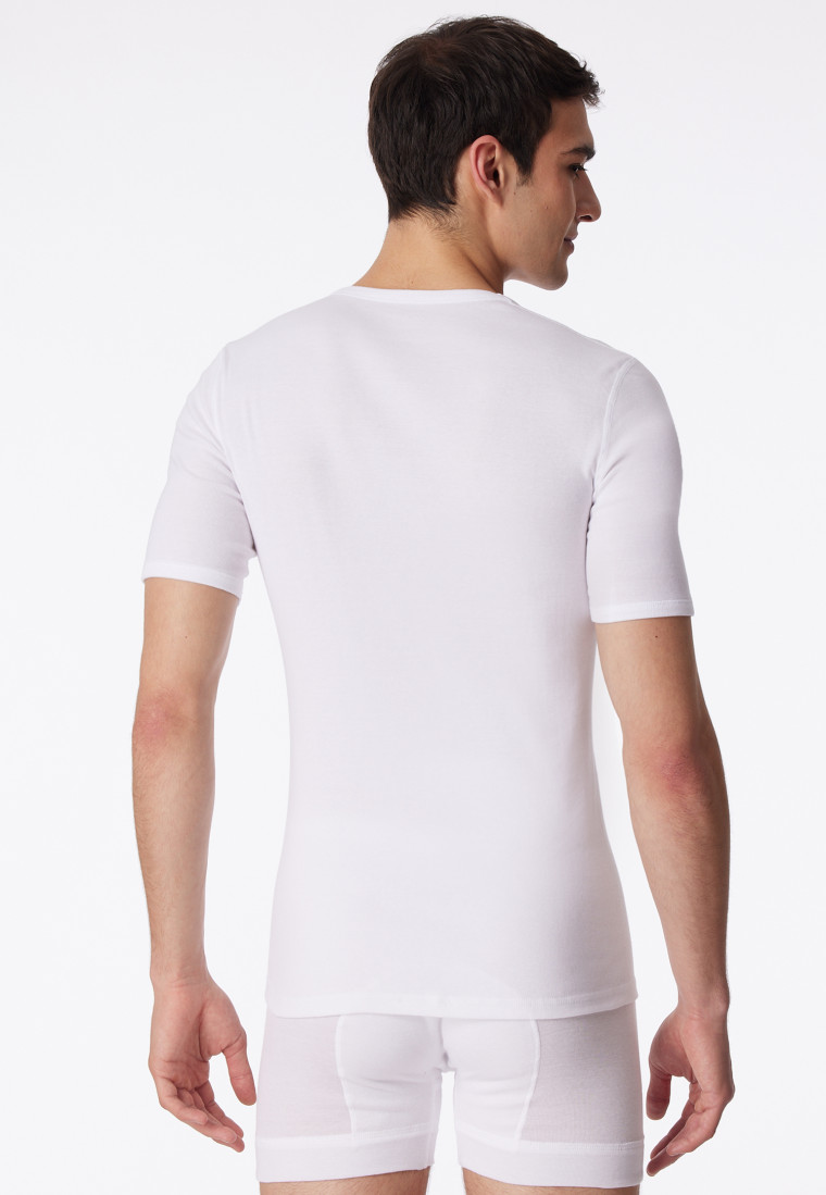 Shirt kurzarm weiß - Essentials Feinripp