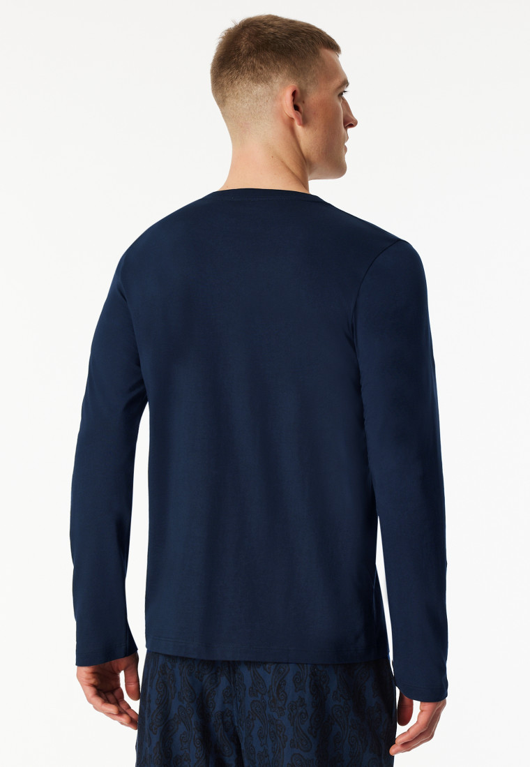 Shirt lange mouwen donkerblauw - Mix+ Relax