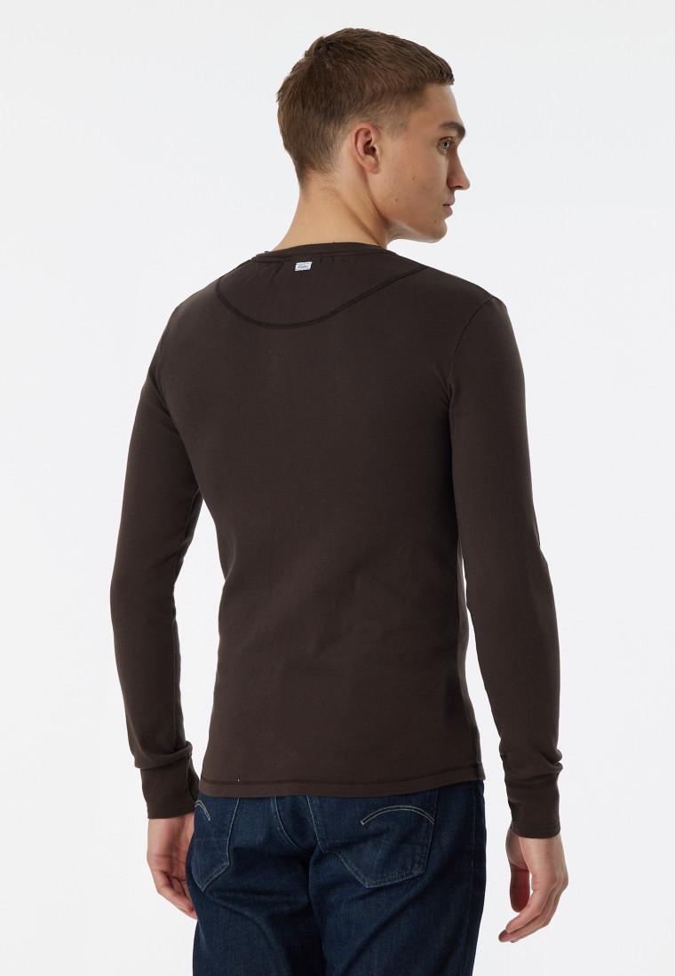 Maglia a maniche lunghe color espresso - Revival Karl-Heinz