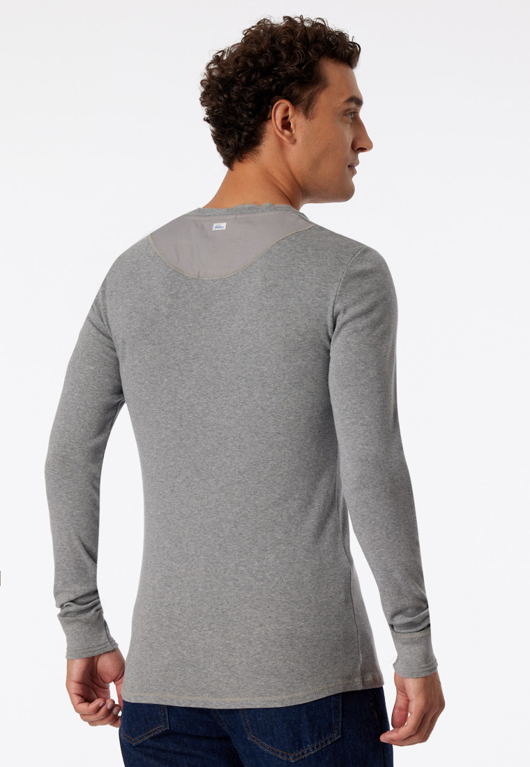 Long-sleeved shirt in heather gray - Revival Karl-Heinz