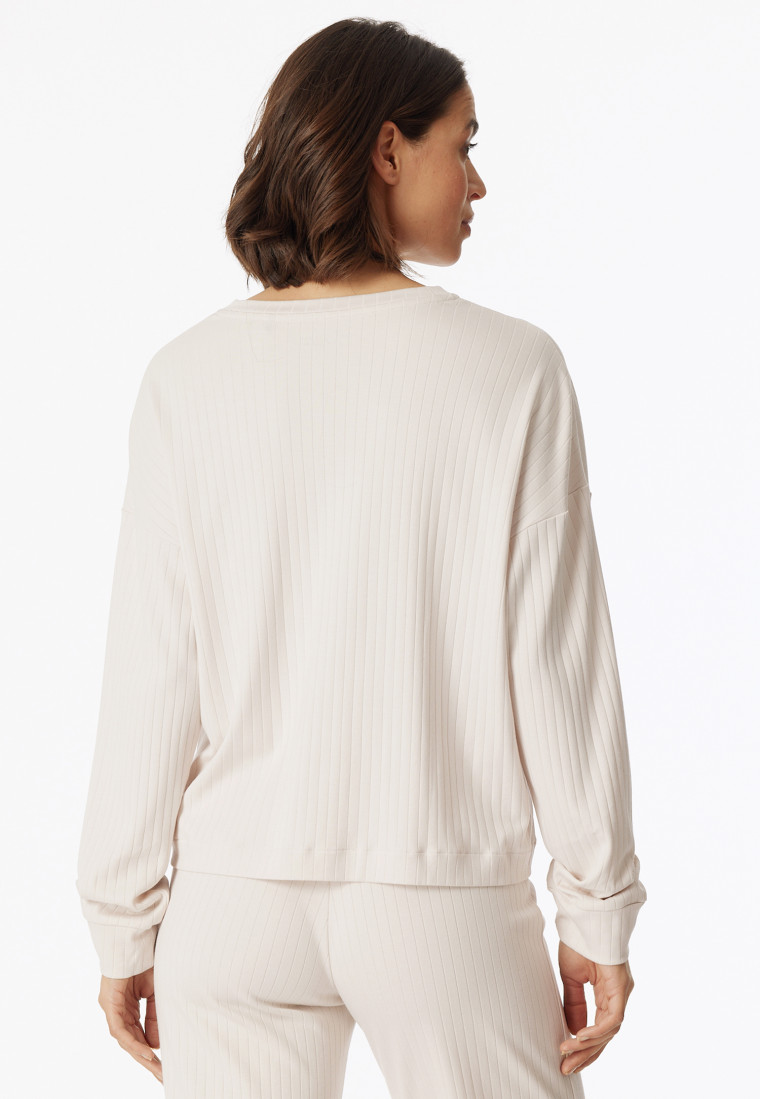 Shirt long-sleeved Interlock Organic Cotton sand - Mix+Relax