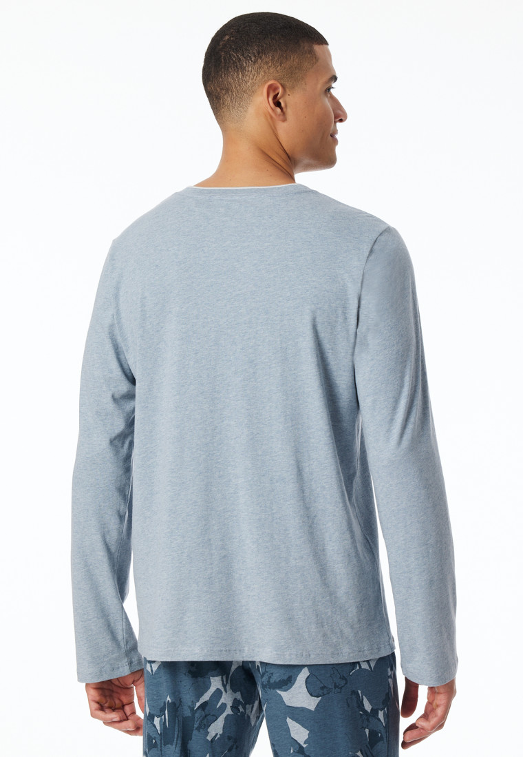 Tee-shirt à manches longues bleu jeans chiné - Mix+Relax