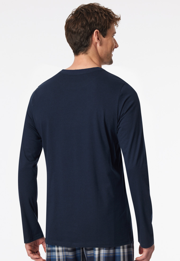 Shirt long-sleeve midnight blue - Mix+Relax