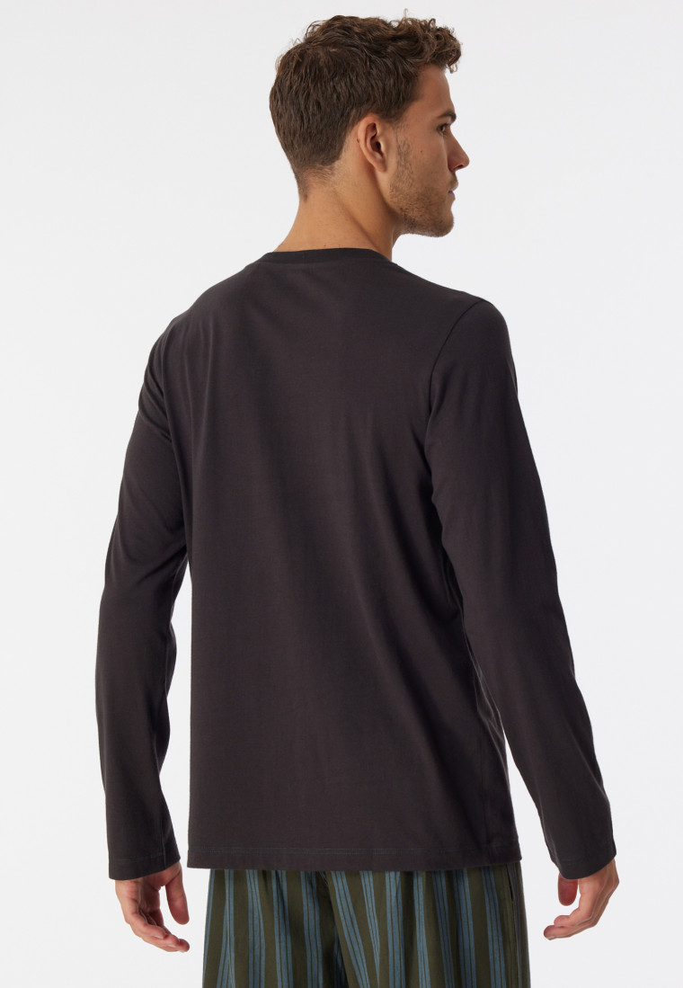 Shirt long-sleeved organic cotton anthracite - Mix & Relax