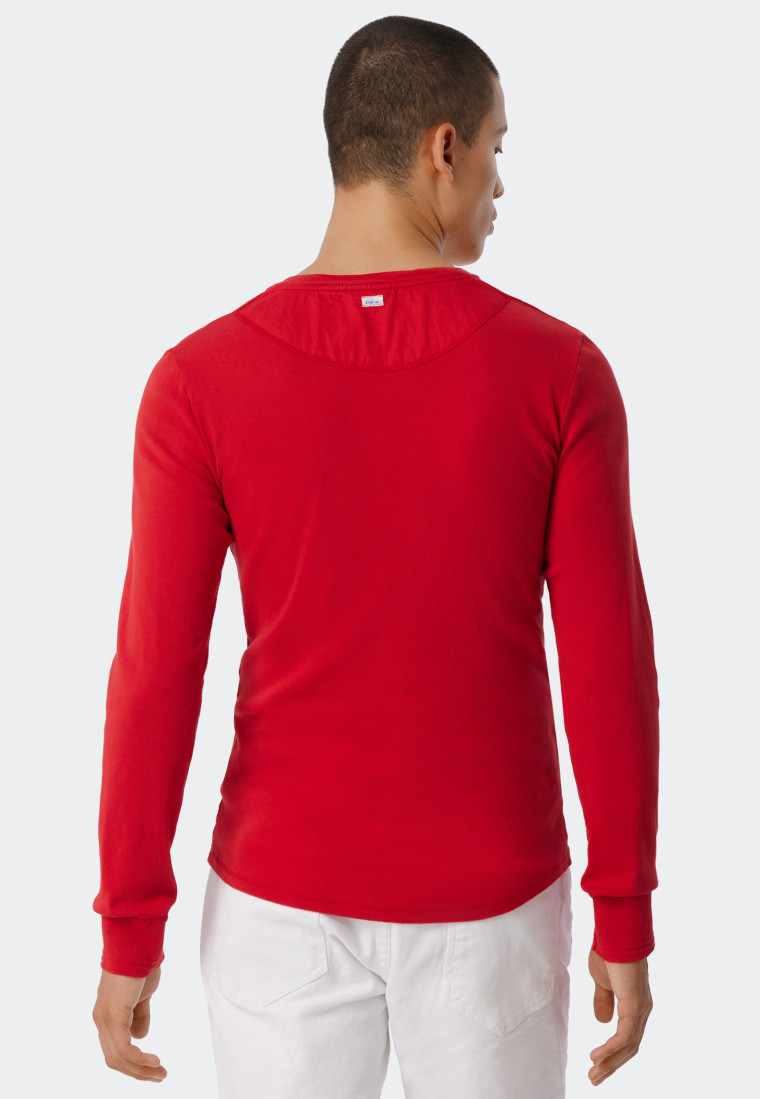 Shirt lange mouwen rood - Revival Karl-Heinz