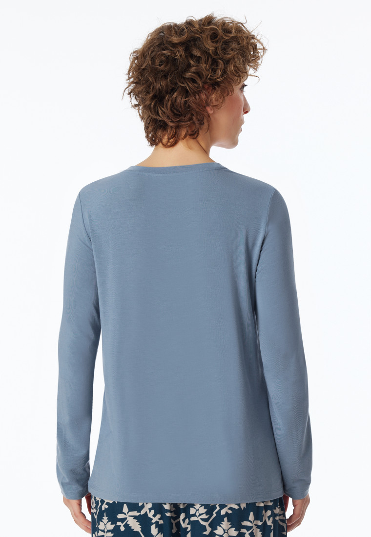 Shirt langarm rundhals blaugrau - Mix+Relax