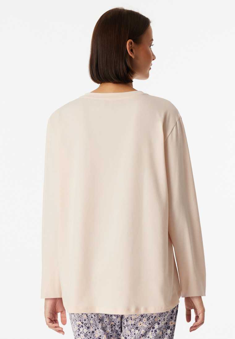 Shirt langarm rundhals champagner - Mix+Relax