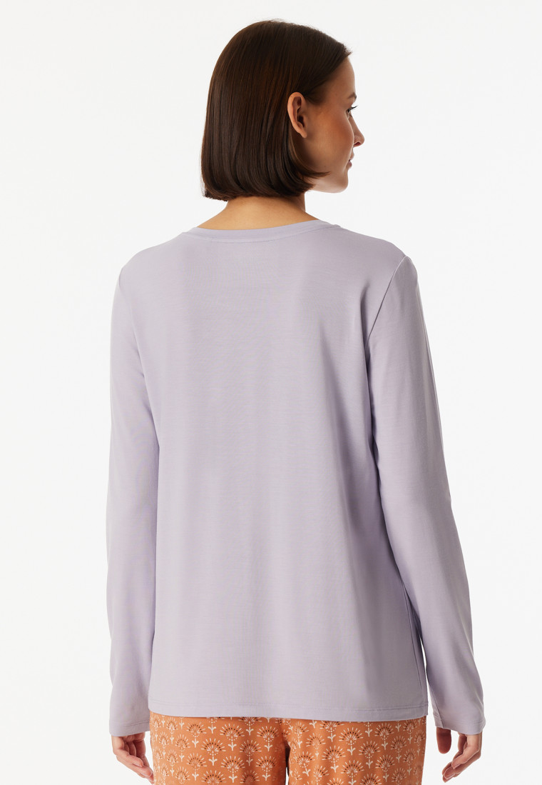 Shirt langarm rundhals veilchen - Mix+Relax