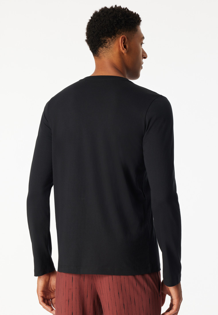 Shirt langarm schwarz - Mix+Relax