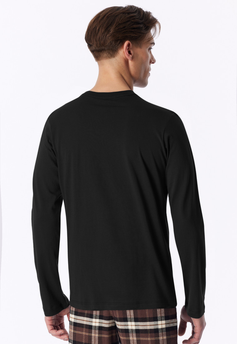 Zwart shirt met lange mouwen - Mix+ Relax