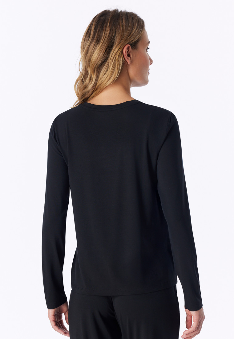 Shirt langarm schwarz - Mix+Relax