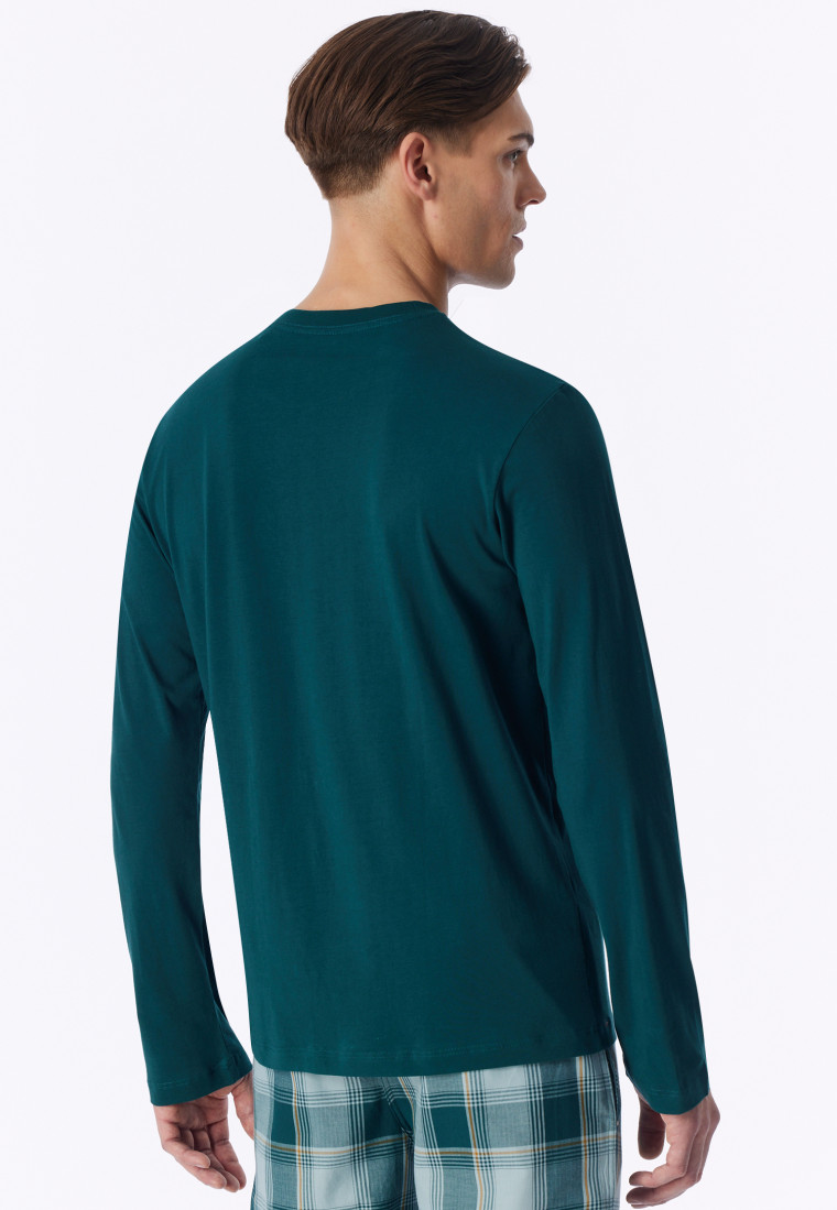 Shirt langarm tiefseegrün - Mix+Relax