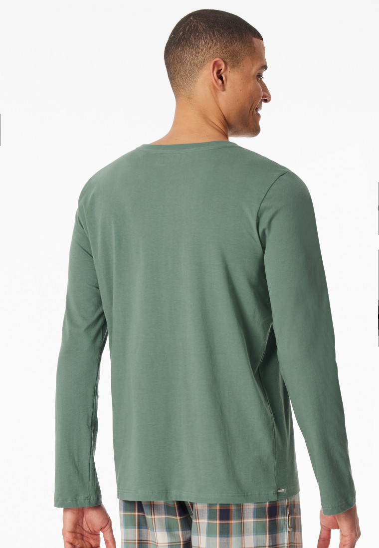 Shirt lange mouwen V-hals groen - Mix+ Relax