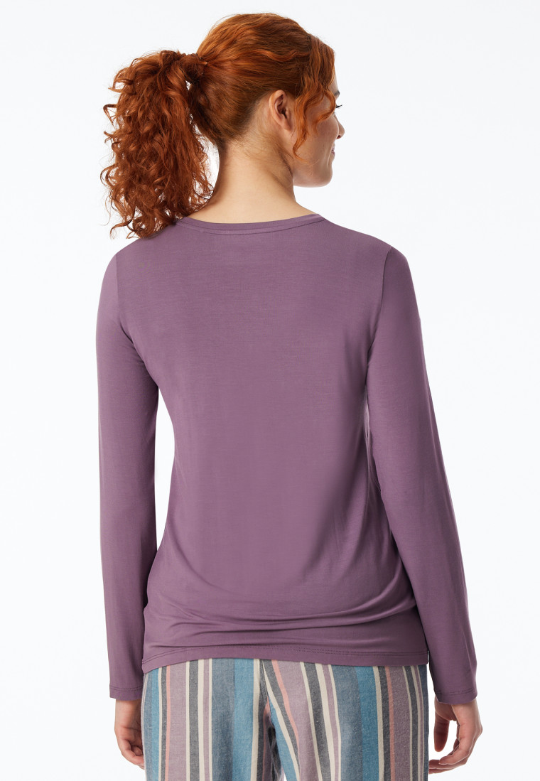 Shirt langarm V-Ausschnitt malve - Mix+Relax
