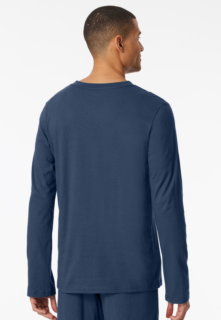 Shirt long-sleeve v-neck royal - Mix+Relax
