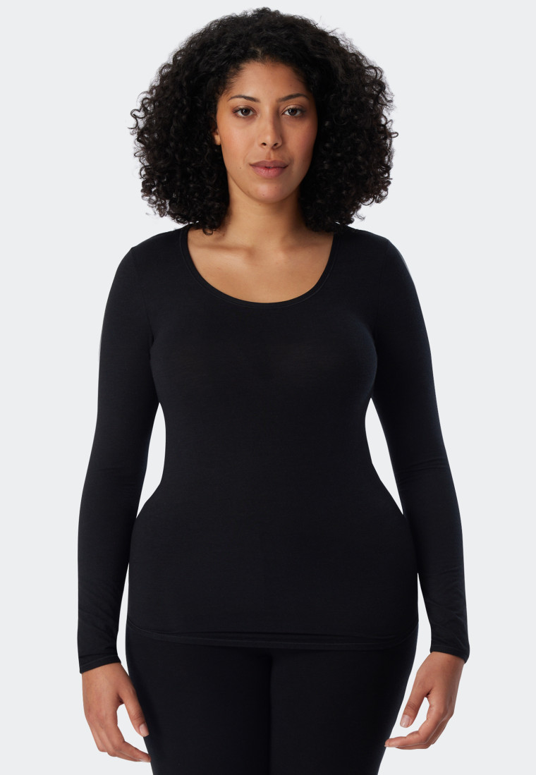 Long-sleeved shirt black - Personal Fit