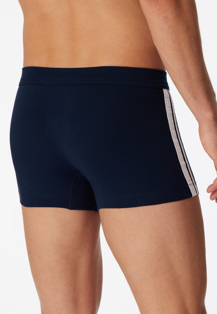 Shorts 3-pack biologisch katoen strepen donkerblauw - 95/5