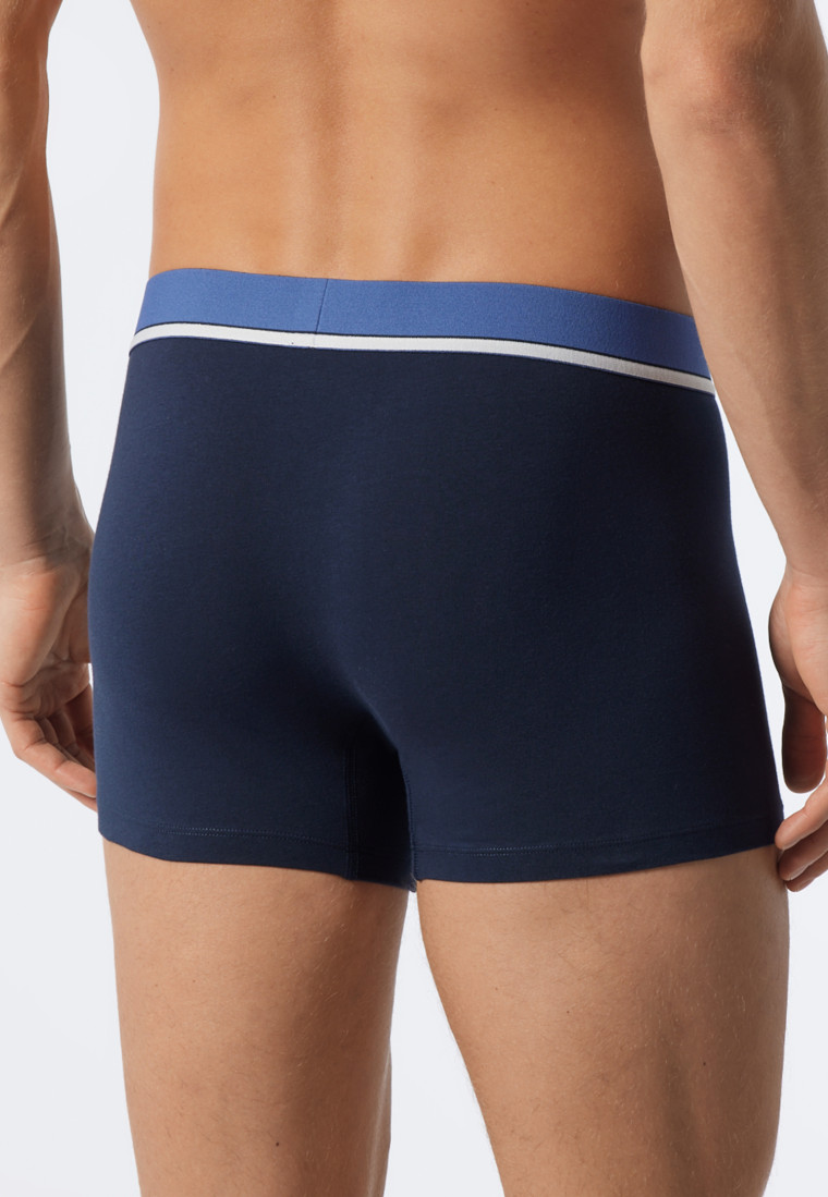 Lot de 3 shorts taille élastique tissée en coton bio bleu foncé - 95/5
