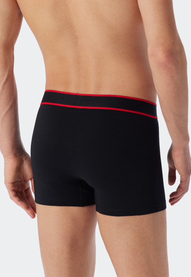 Shorts 3er-Pack Organic Cotton Webgummibund schwarz - 95/5