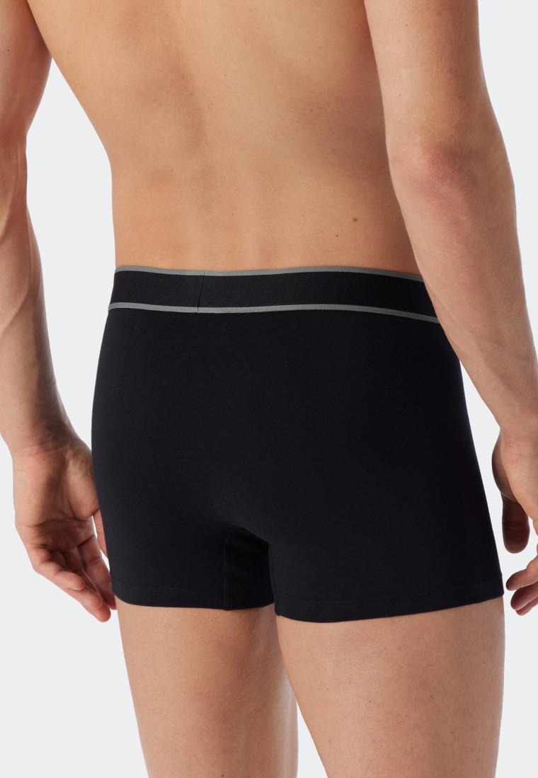 Short 3-pack biologisch katoen geweven elastische tailleband zwart - 95/5