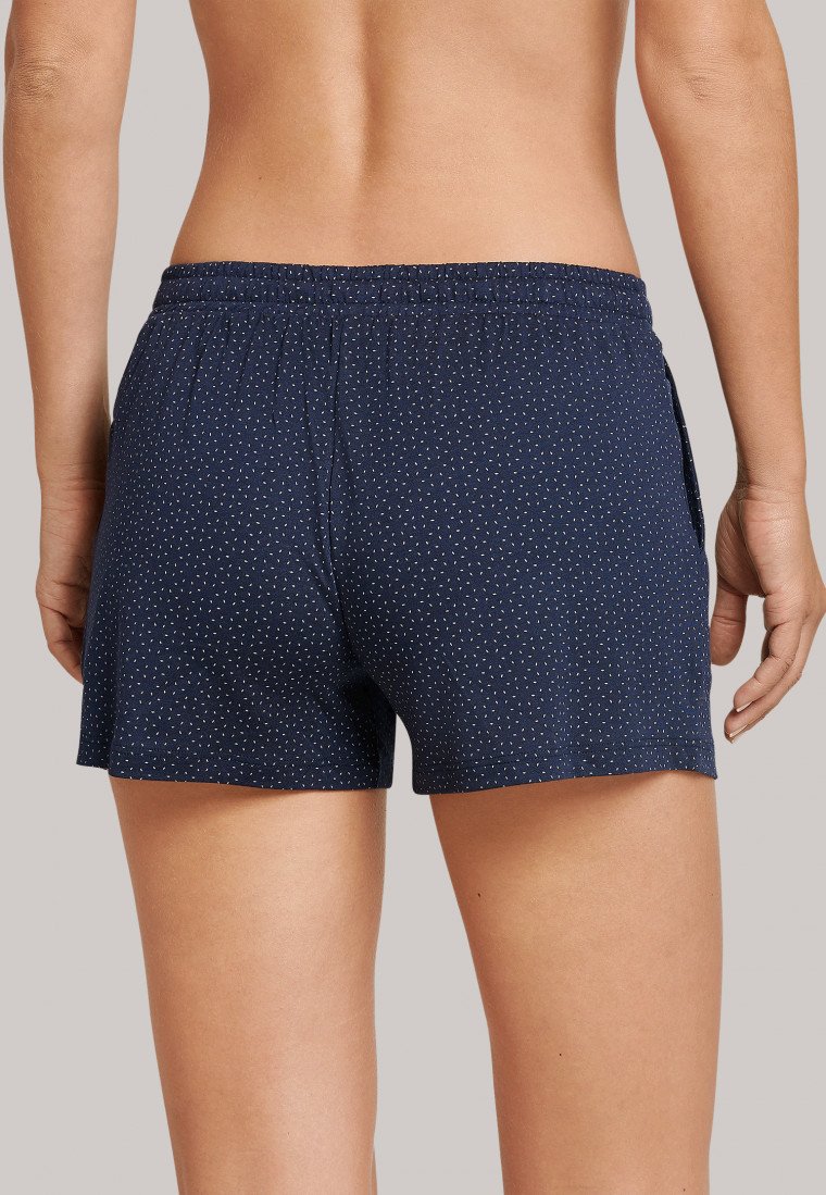 Shorts Jersey Modal nachtblau bedruckt - Mix+Relax