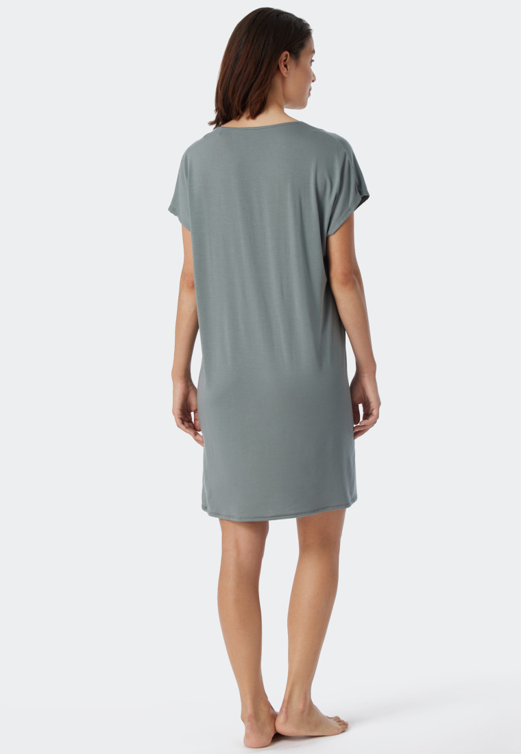 Chemise de nuit manches courtes Tencel oversize manches chauve-souris jade - selected! premium inspiration