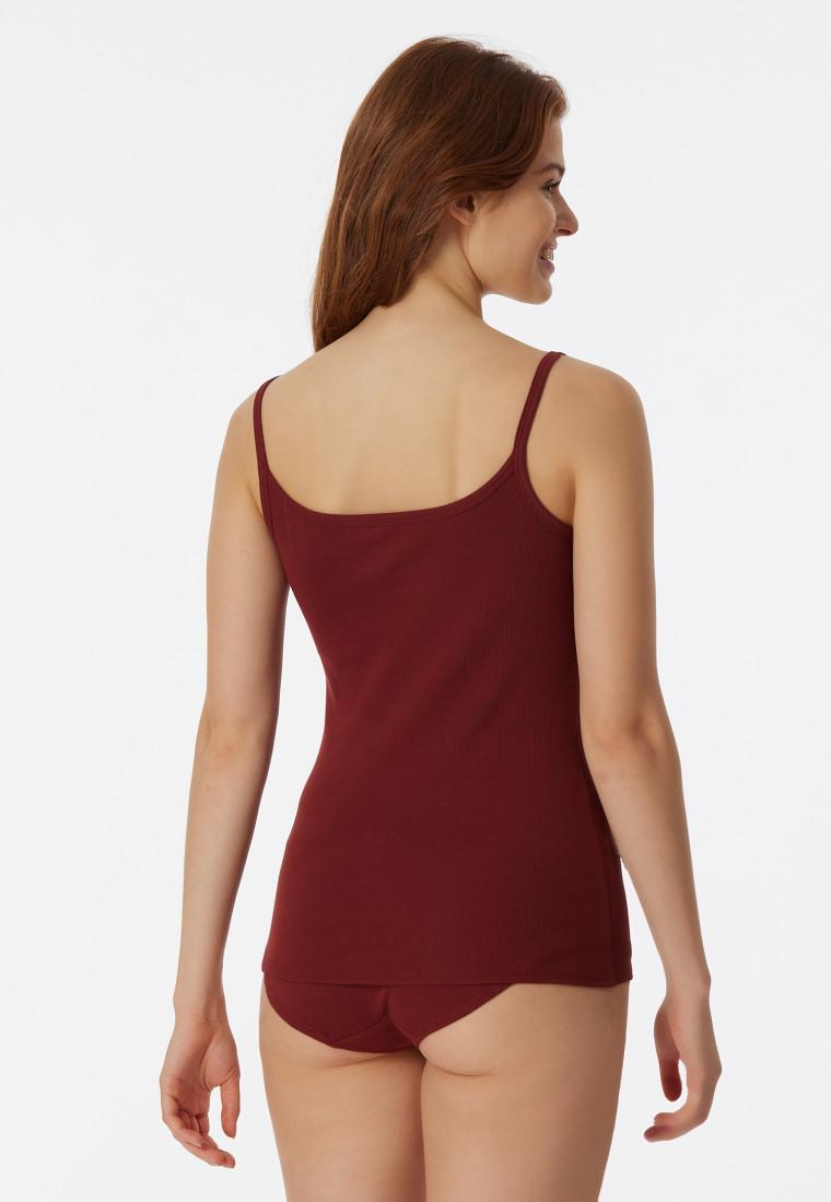 Spaghettitop Doppelripp Organic Cotton terracotta - Pure Rib