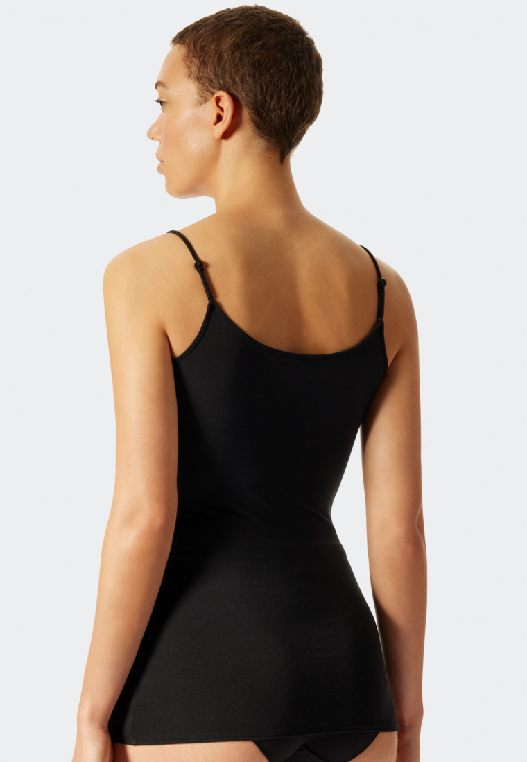 Spaghettitop Modal Spitze schwarz - Feminine Lace