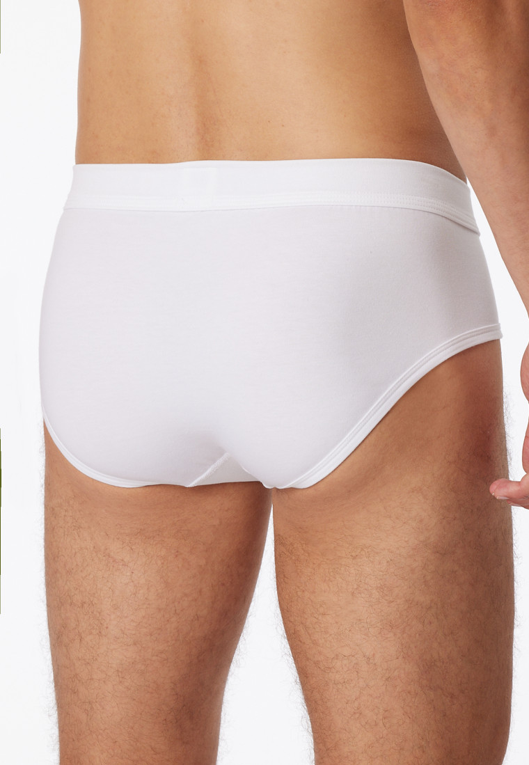Sport briefs with fly white - Long Life Cotton