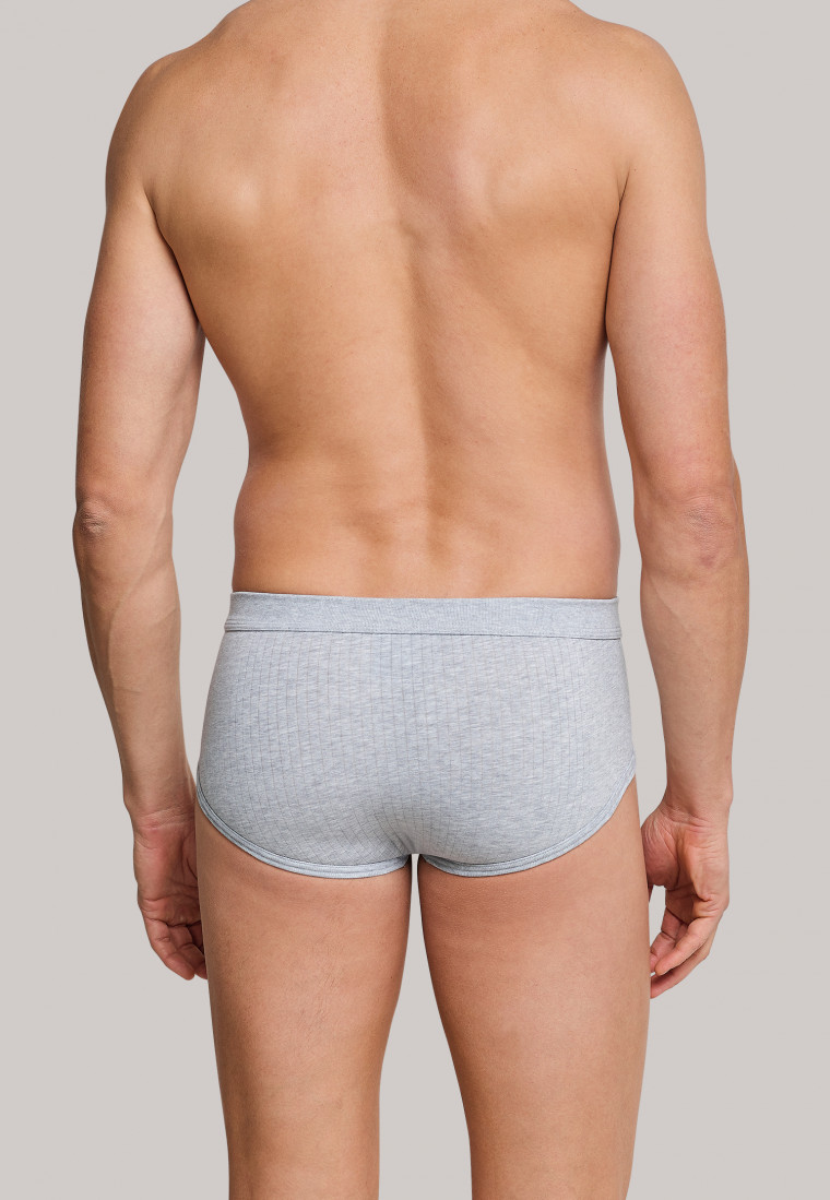 Sportslip met voorsluiting 2-pack grijsmelange - Authentic