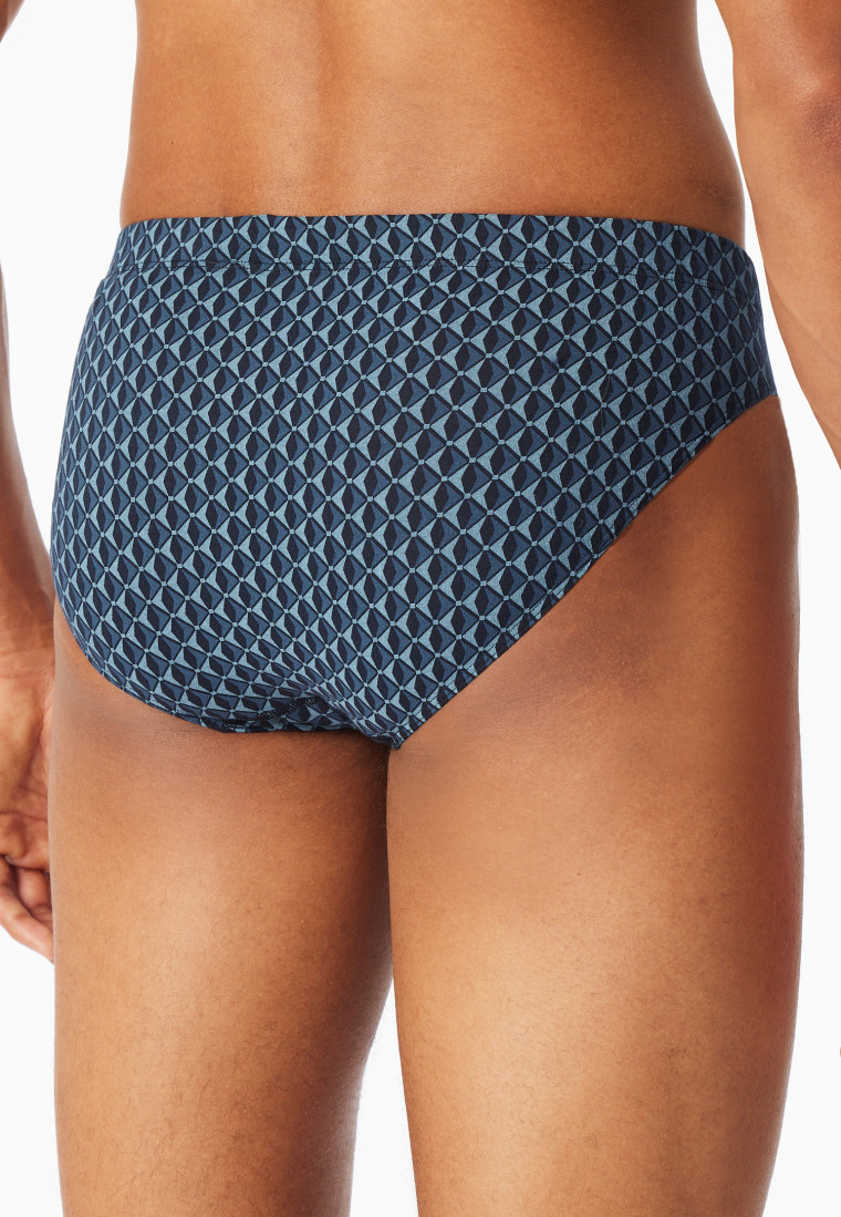 Supermini-Slip pacific blue gemustert - 95/5