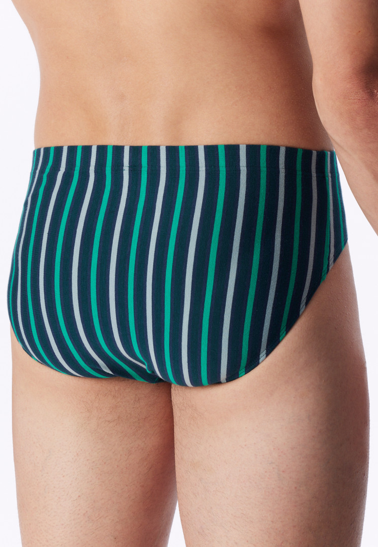 Slip supermini a strisce verde mare profondo - 95/5