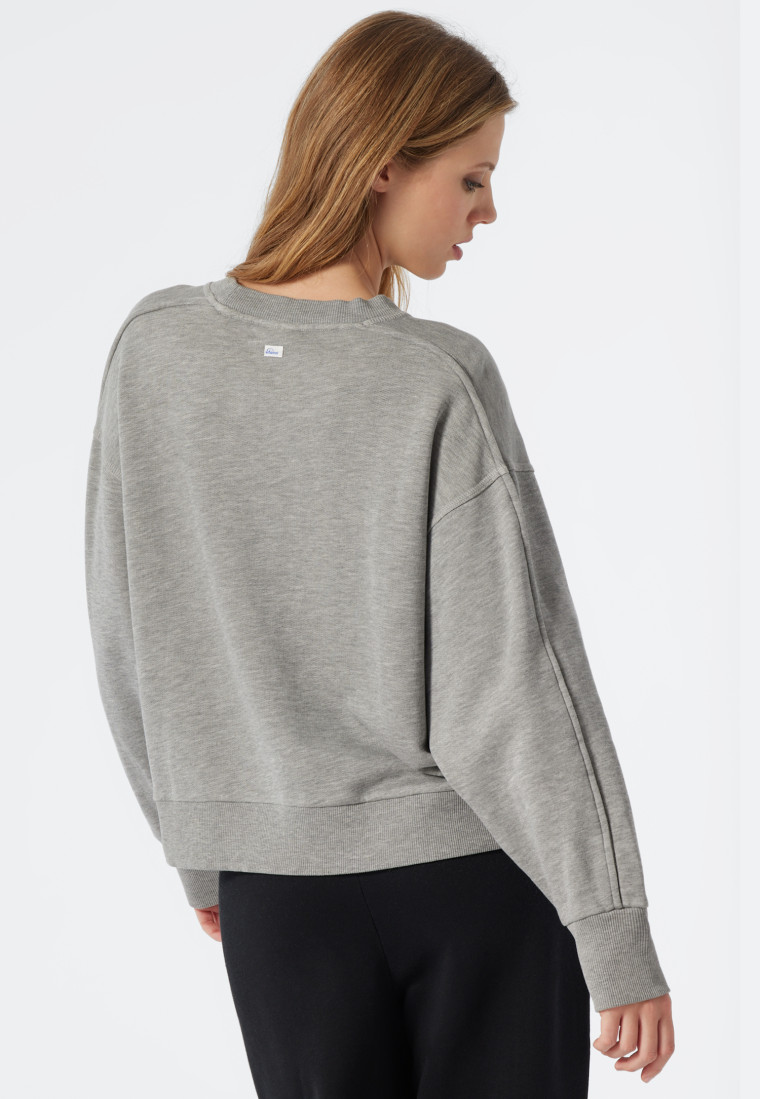 Maglia a maniche lunghe color grigio screziato - Revival Lena