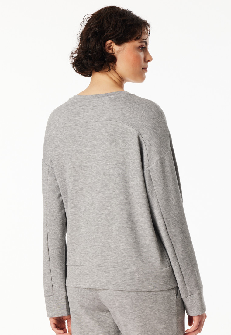 Sweatshirt Interlock grau-meliert - Mix+Relax