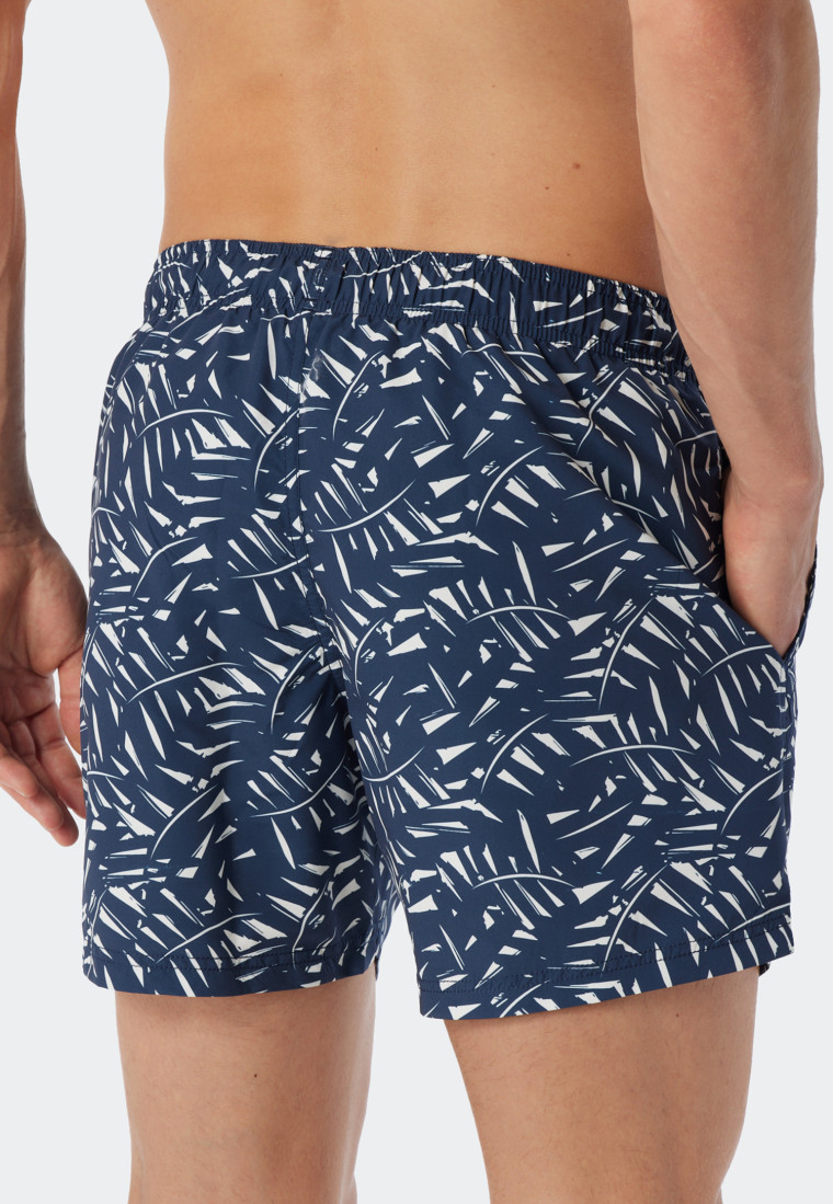 Swim shorts dark blue patterned - Wave Nature