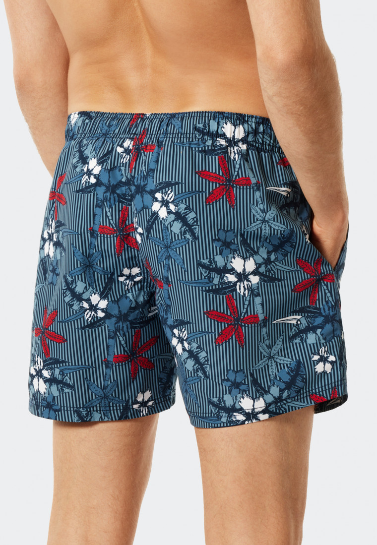 Pantaloncini da bagno in tessuto con fantasia di colore blu scuro -  California Cruise | SCHIESSER