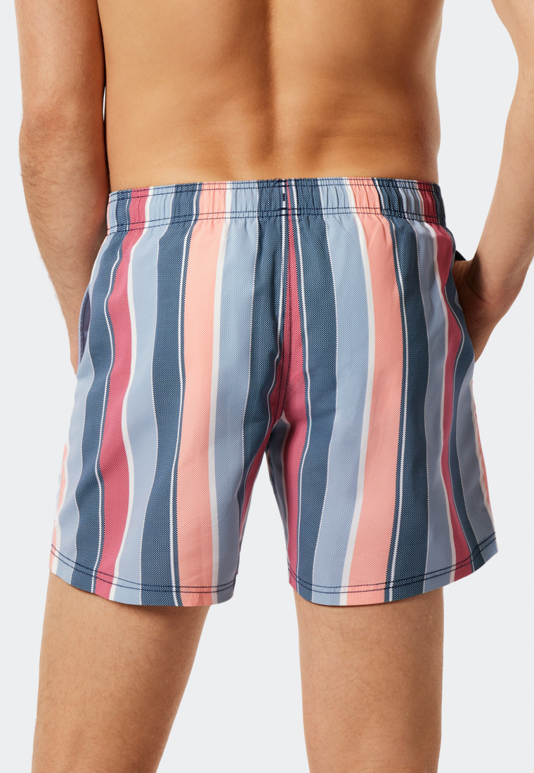 Pantaloncini da bagno in tessuto a righe multicolori - California Cruise