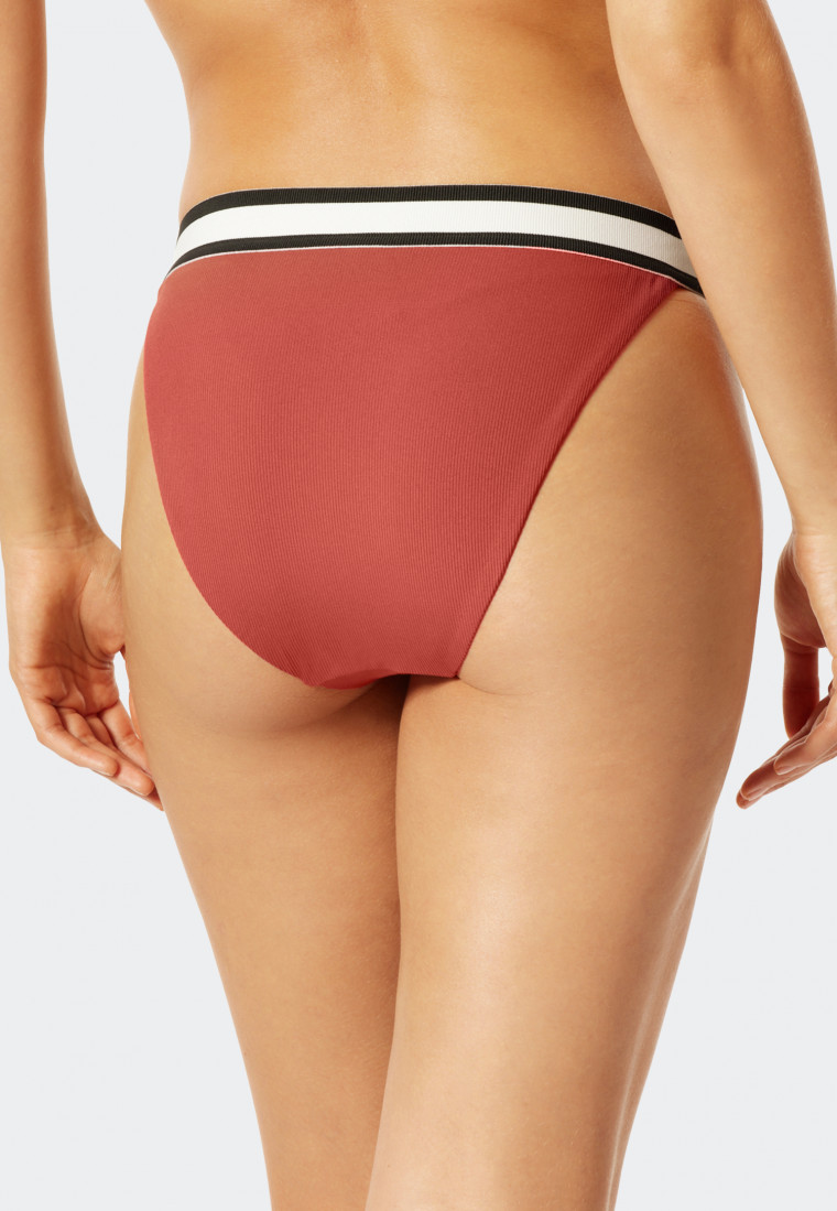 Culotte Taï de bikini rembourrée taille élastique whisky - California Dream