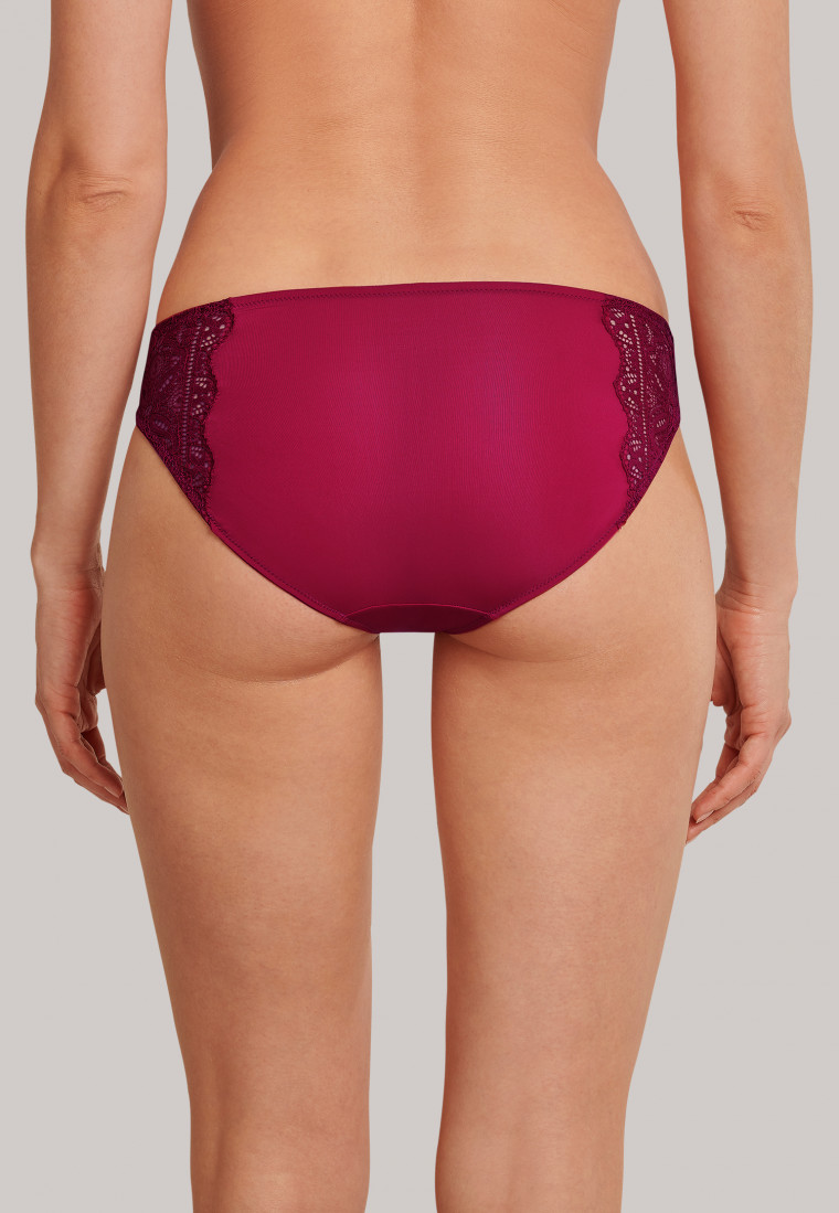 Tai panty micro lace cranberry - Sustainable Lace