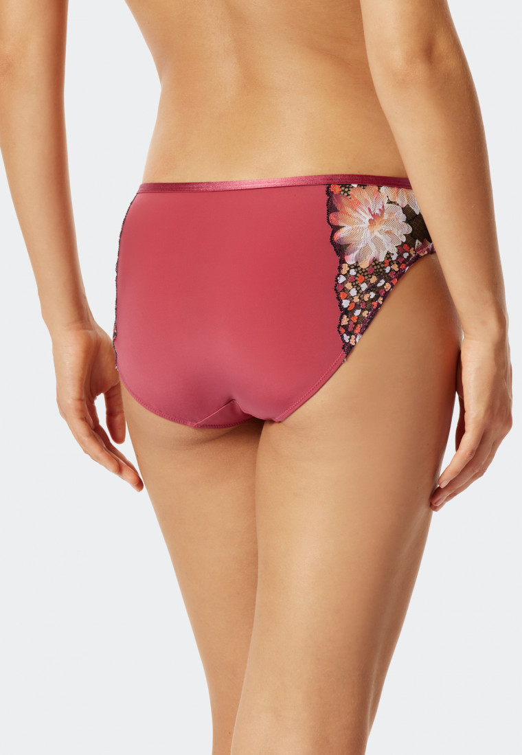 Tai-slip duurzame microvezel kant bessenkleurig- Summer Floral Lace